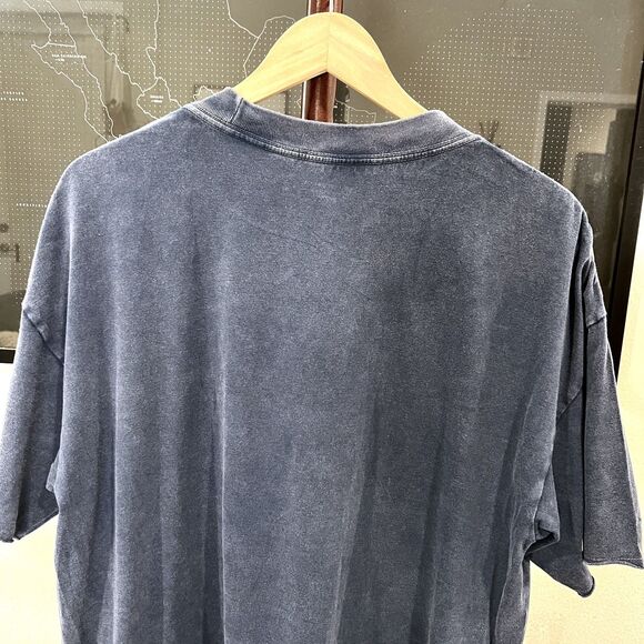 Abercrombie & Fitch - Soft Essentials Long Line T-shirt Raw Hem Medium - Indigo - Picture 7 of 7